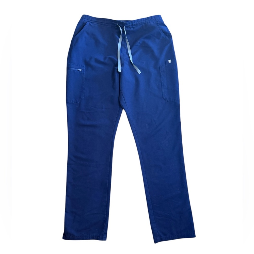 Figs Blue Sweatpants with Elastic Waistband and Drawstring LARGE TALL